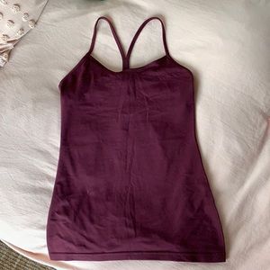 Lululemon - Size 6 - Power Y Tank - Maroon